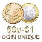 50c-1 Euro Coin Unique Spanish French Currency Coin Unique Europe Fifty Cent One Euro Disappearing Coin Magic trick