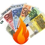 Flash Paper Notes Euros Fire Money Germany France Spainish